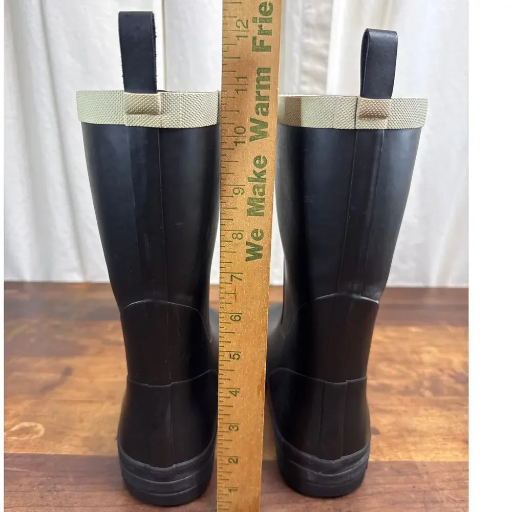 Helly Hansen Midsund 2 Black Pull On Rubber Waterproof Rain Boot Women's Size 10